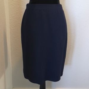 St. John Navy Blue Knit Skirt